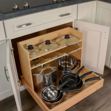 Pots and pans kitchen cabinet storage 