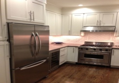 San Francisco kitchen renovation features CliqStudios Shaker Painted White cabinets