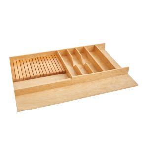 Rev-a-Shelf - Wood Trim to Fit Shallow Utility/Knife Block Drawer Insert Organizer - 4WUTKB-36SH-1