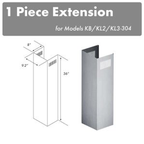 ZLINE 1-36" Chimney Extension For 9 Ft. To 10 Ft. Ceilings - 1Pcext-Kb/Kl2/Kl3