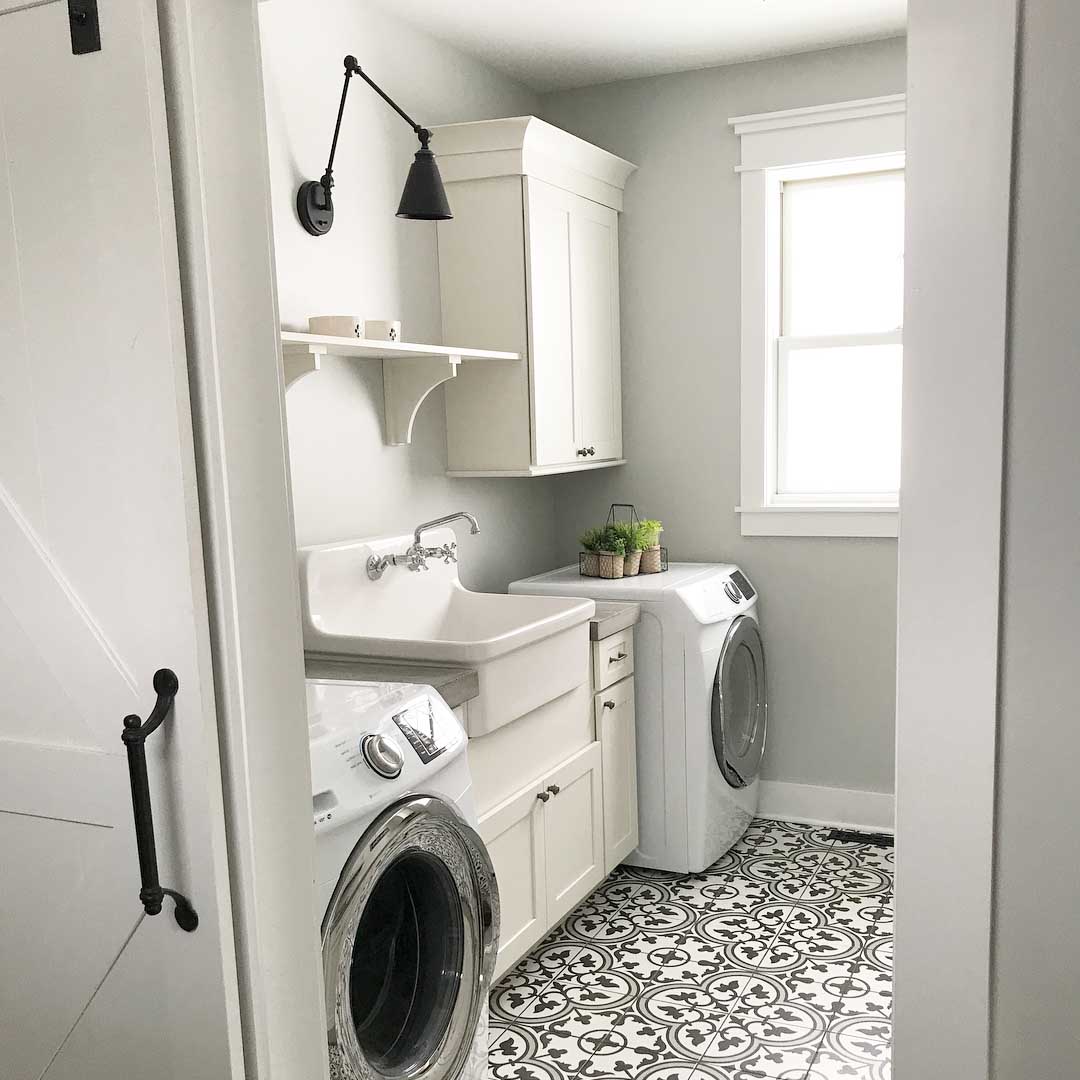 modern farmhouse kitchen and bathroom