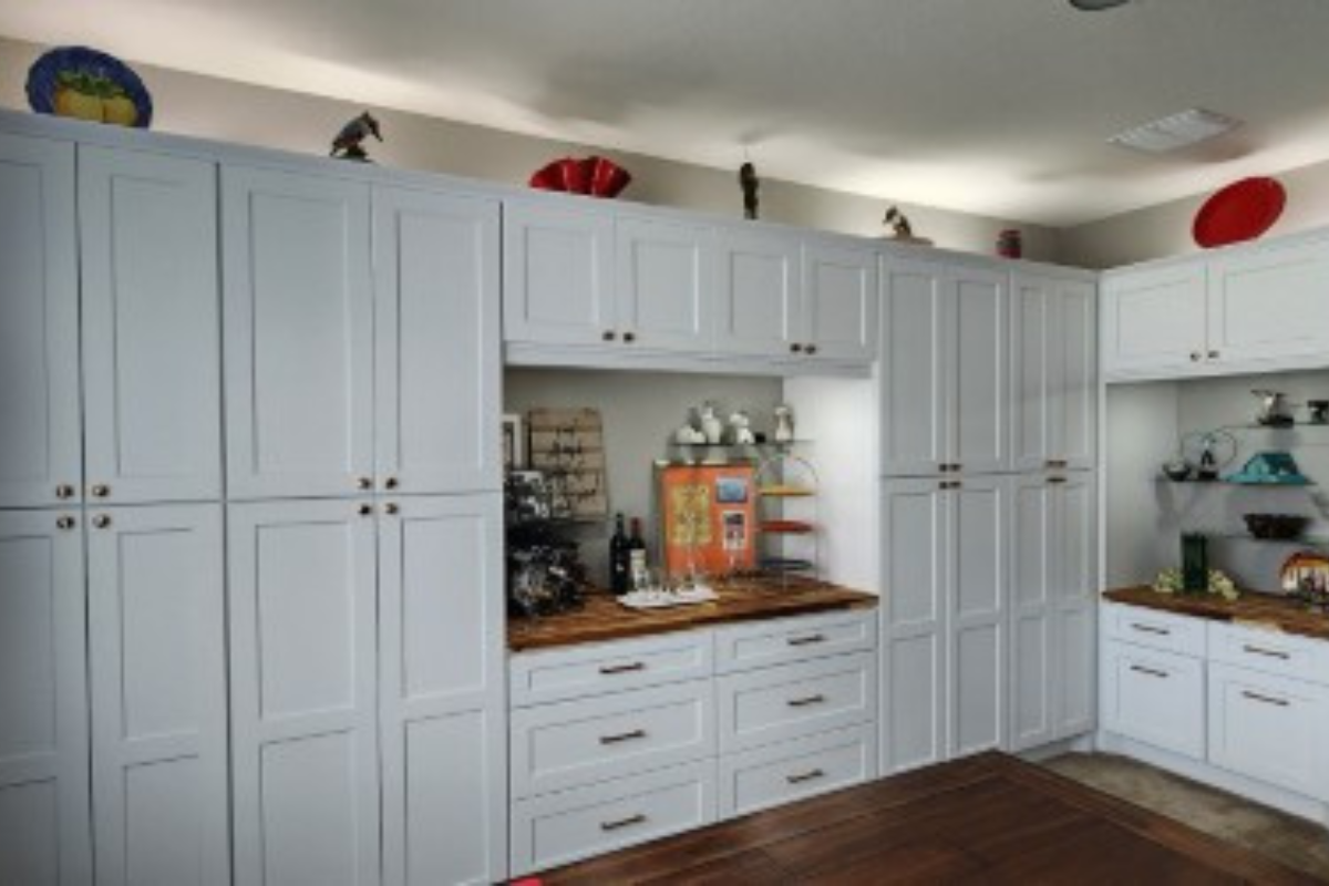 Perfect White Shaker Pantry Cabinets & Display