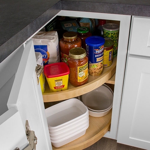 Lazy Susan corner cabinet organizer