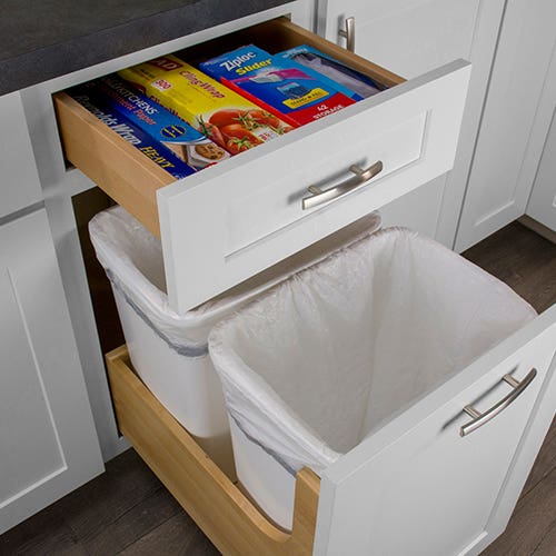 Wastebasket Cabinet – Pull-out Storage for Trash & Recycling