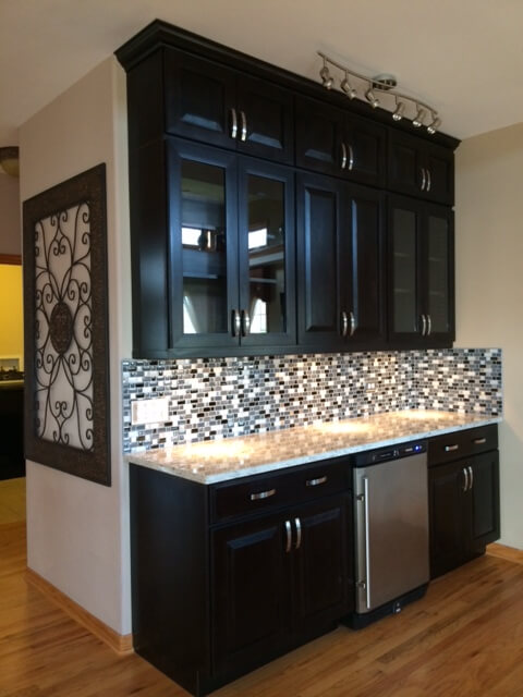 This image is of black bar cabinets. For a darker mature aesthetic, black bar cabinets may be a better option for you.