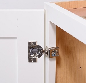 cabinet hinge on cherry door