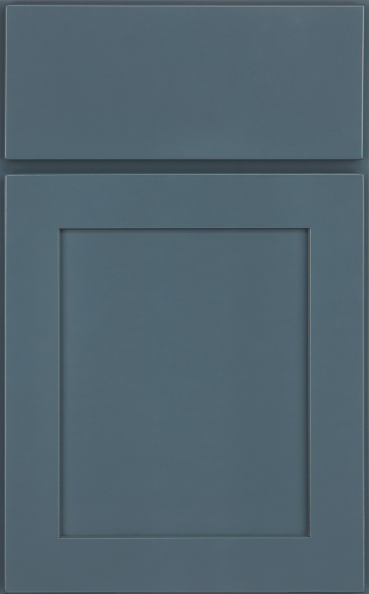 Berkeley shaker cabinet shown in light blue paint called Gale