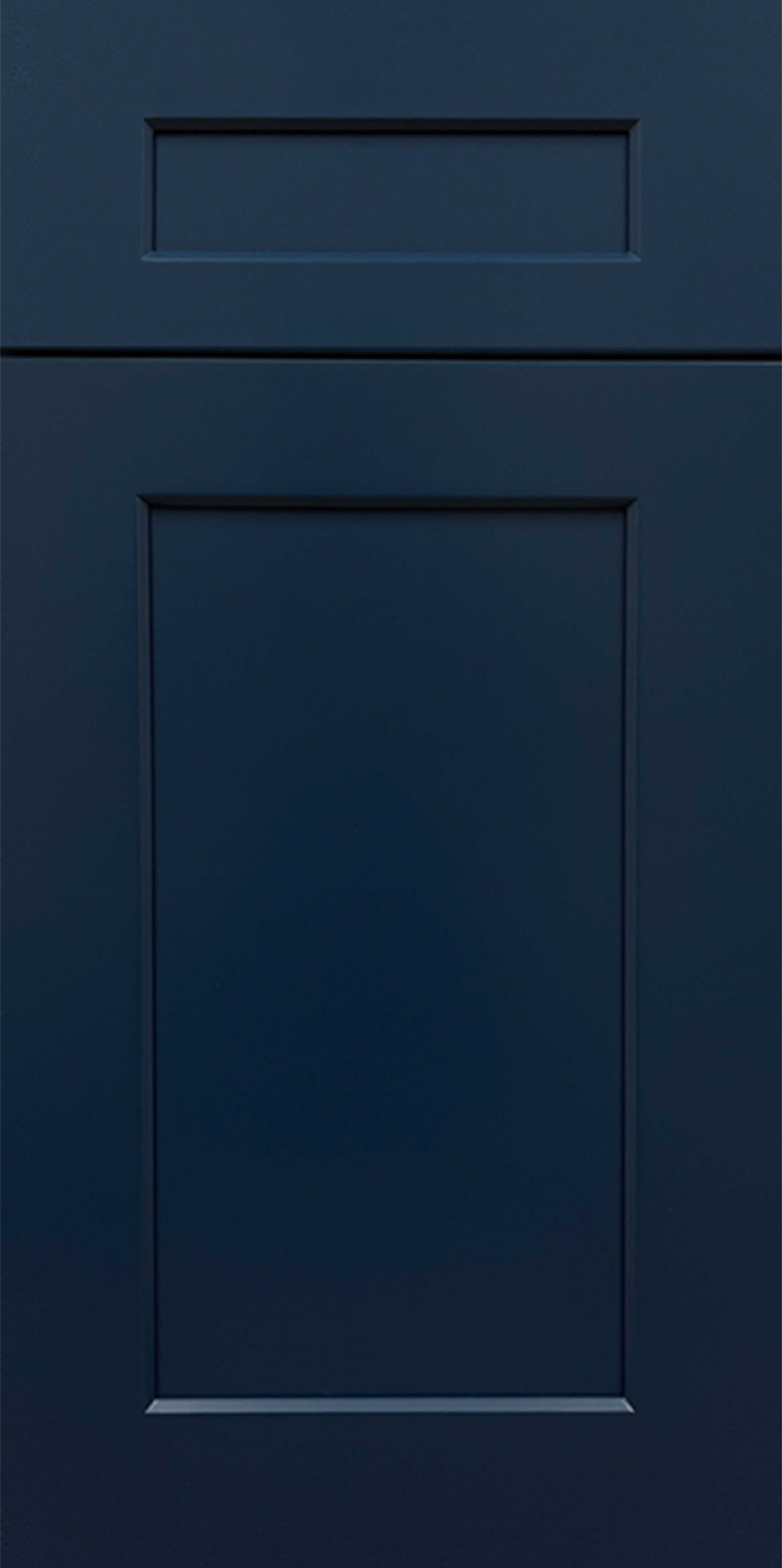 Navy blue shaker kitchen door front with a matching 5-piece drawer front