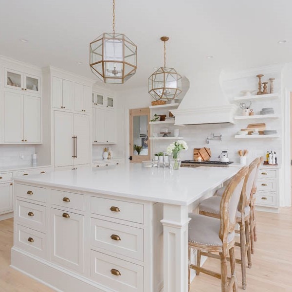 The always versatile kitchen island serves as an ideal place socialize.