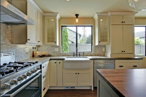 Kitchen sink and CliqStudios shaker cabinets