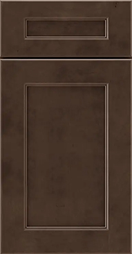 Dark brown shaker kitchen cabinet door style