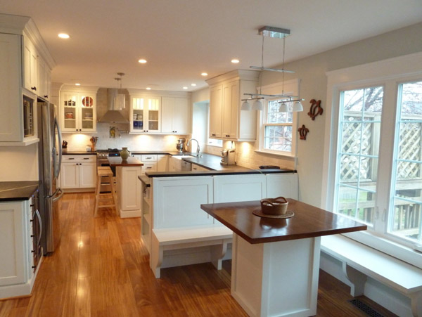 Jessica White Shaker Kitchen Banquette