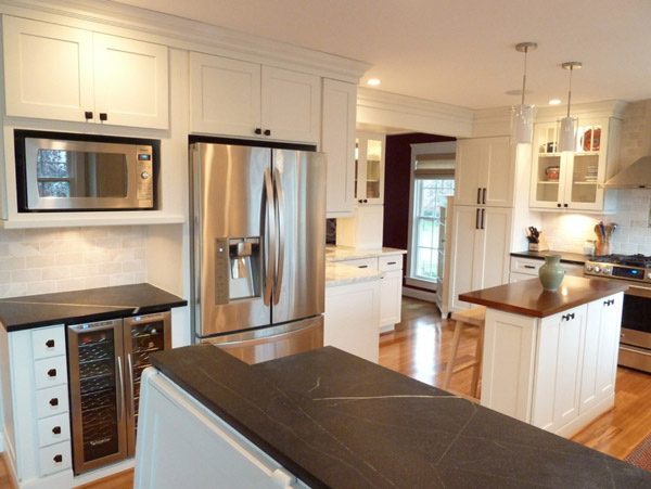 White Shaker Kitchen Refrigerator