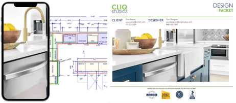 Two-tone stacked white shaker kitchen cabinet design with gray island