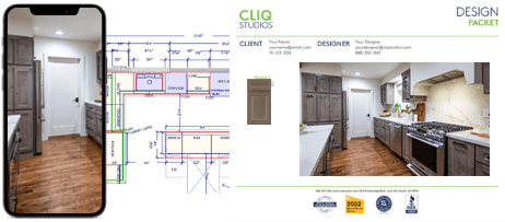 Natural wood cabinets in gray shaker style