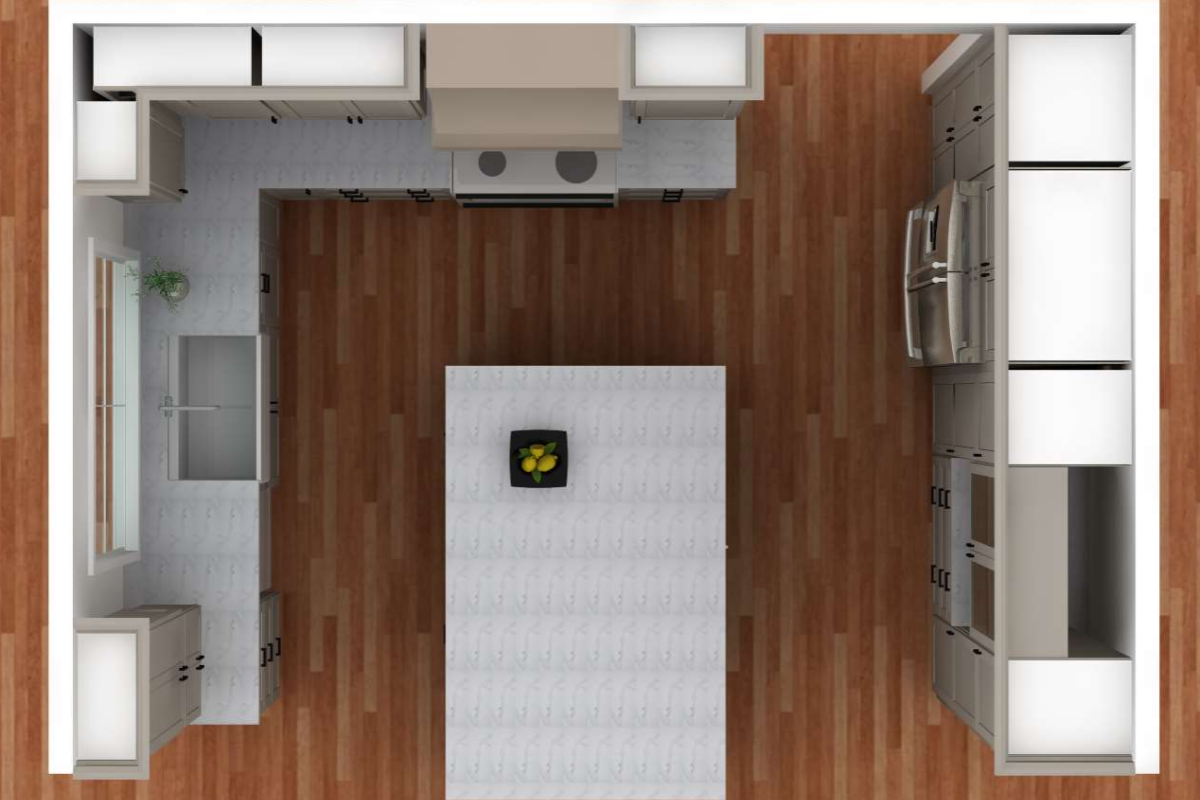 Top-down view of CliqStudios 3D design packet floor plan