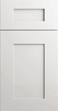 Soft white shaker kitchen cabinet door style