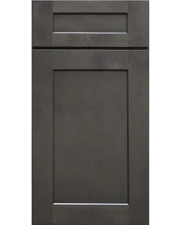 Ash-brown shaker cabinet door style with matching drawer front