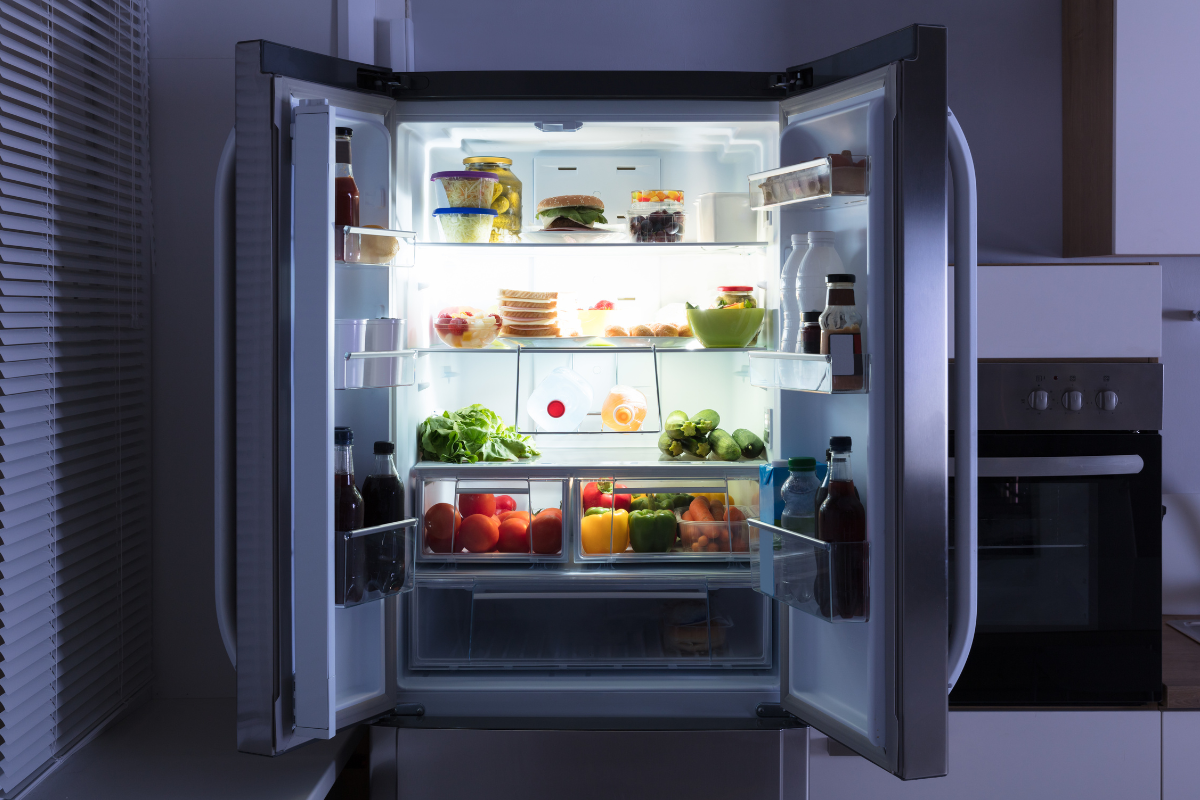 Smart stainless steel french door refrigerator