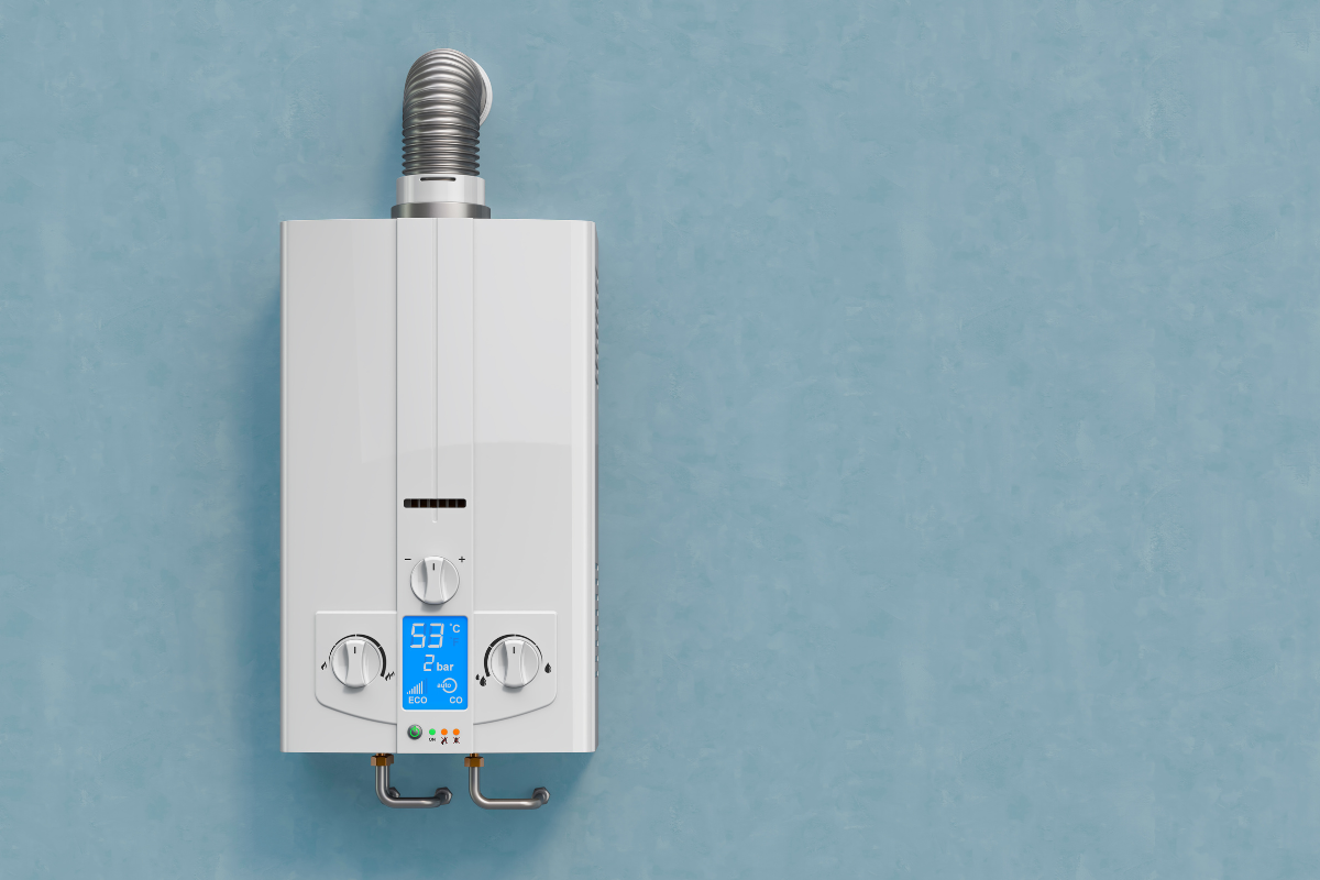 Tankless water heater with digital controls