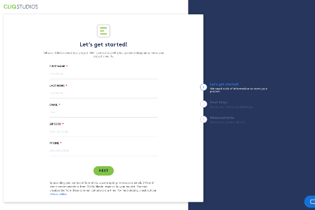 CliqStudios free online design form submission