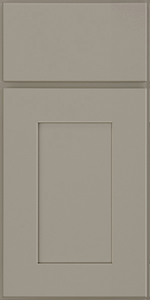 Shaker door style in warm charcoal gray painted finish