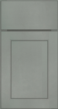 Shaker door style in light aqua blue painted wash