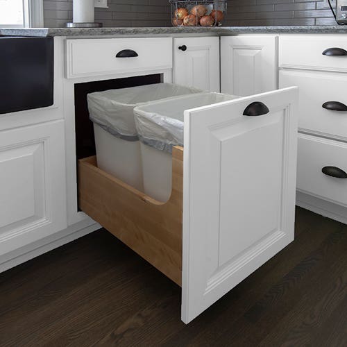 Wastebasket Cabinet – Pull-out Storage for Trash & Recycling