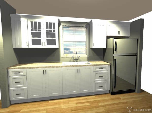 White Kitchen Rendering