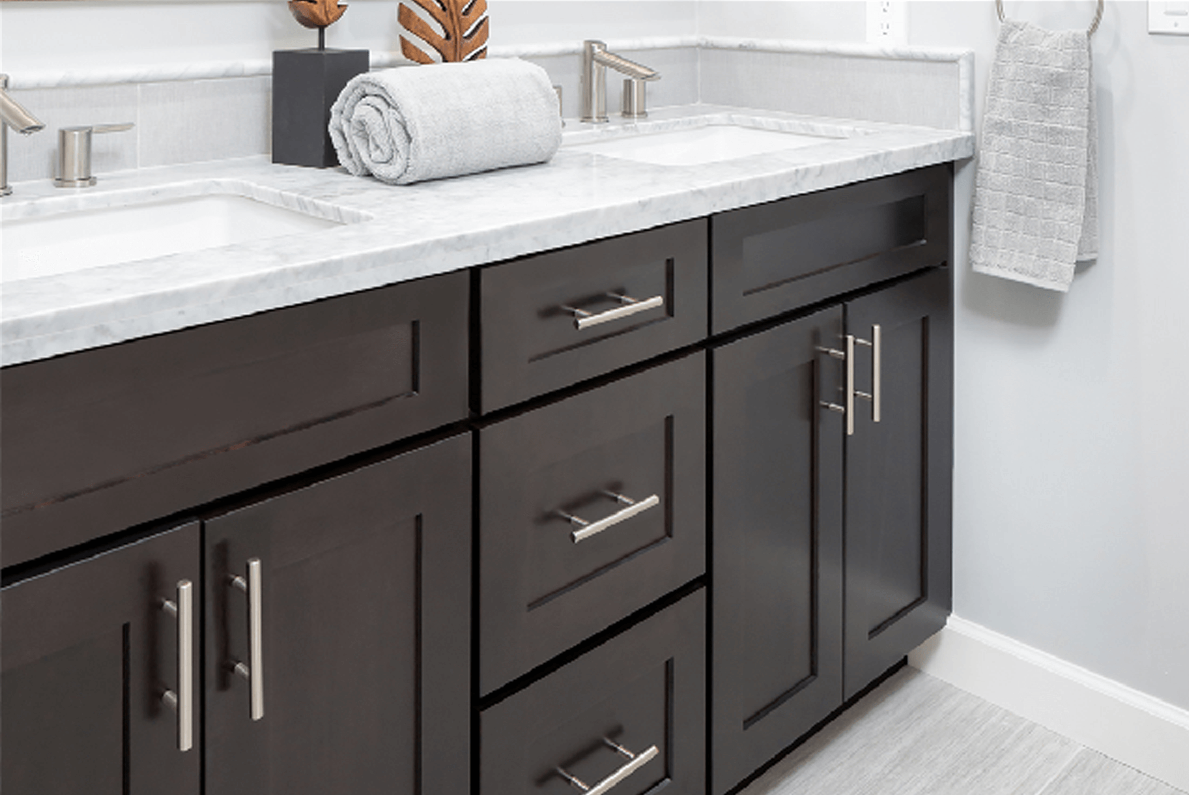 Dark Shaker Bathroom Cabinets