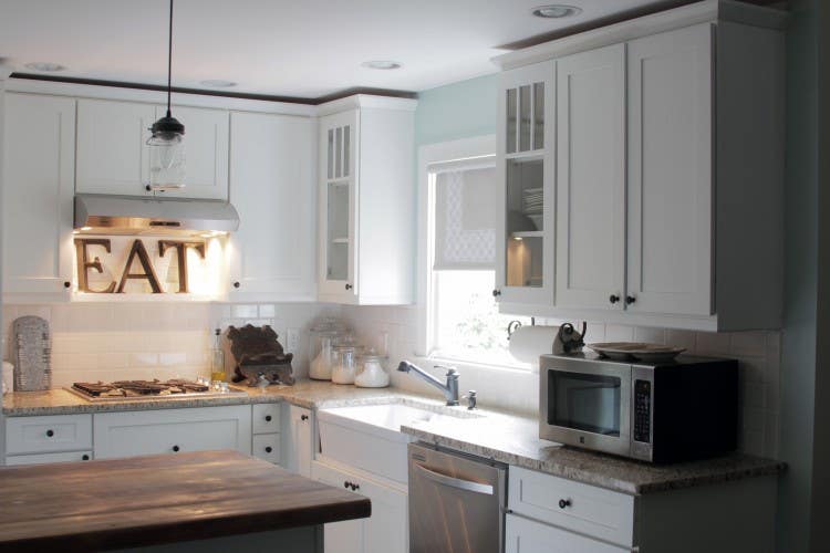 Light and Bright Design Opens Small Kitchen