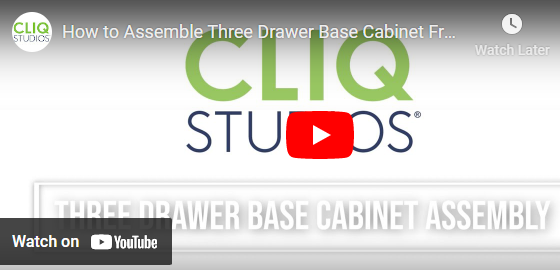 Three Drawer Base Cabinet