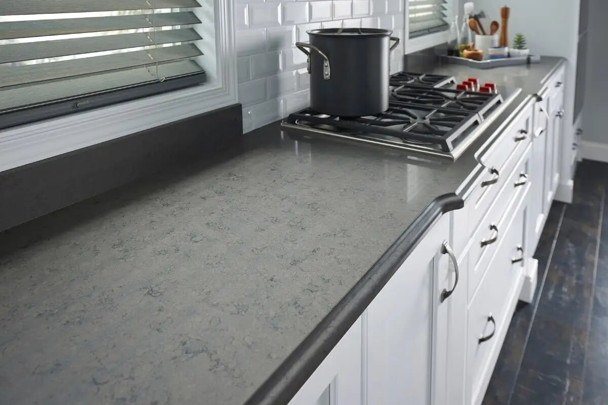 Gray quartz countertop