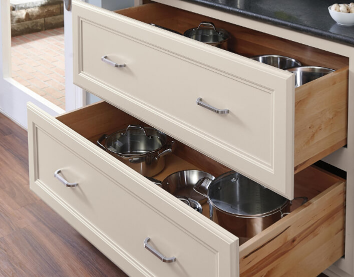 Enhance pots and pans storage with pull-outs, dividers and more.