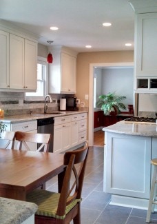 Springfield Virginia kitchen renovation features CliqStudios Shaker Painted White cabinets