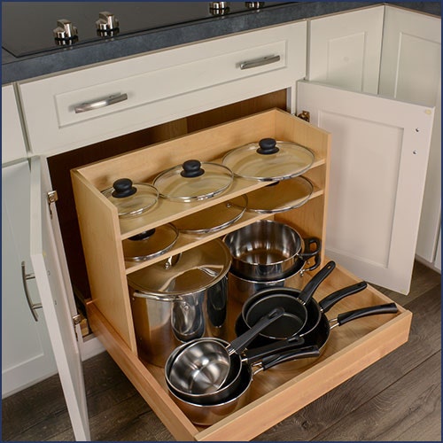 Pots and pans kitchen cabinet storage 