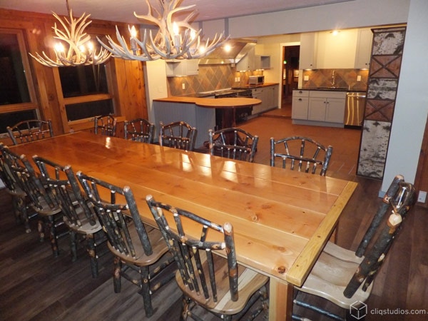 Painted blue-gray Kitchen Table