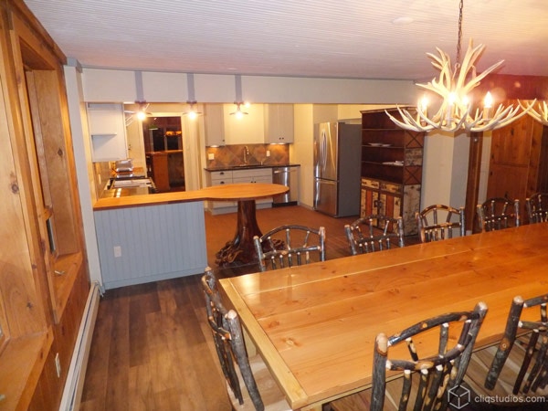 Painted blue-gray Kitchen